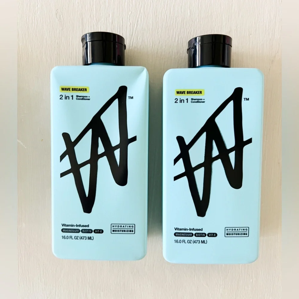 2-NEW W by Jake Paul 2in1 vitamin infused  shampoo & conditioner Wave Breaker